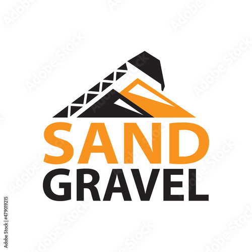 Vector logo of sand mining and trading