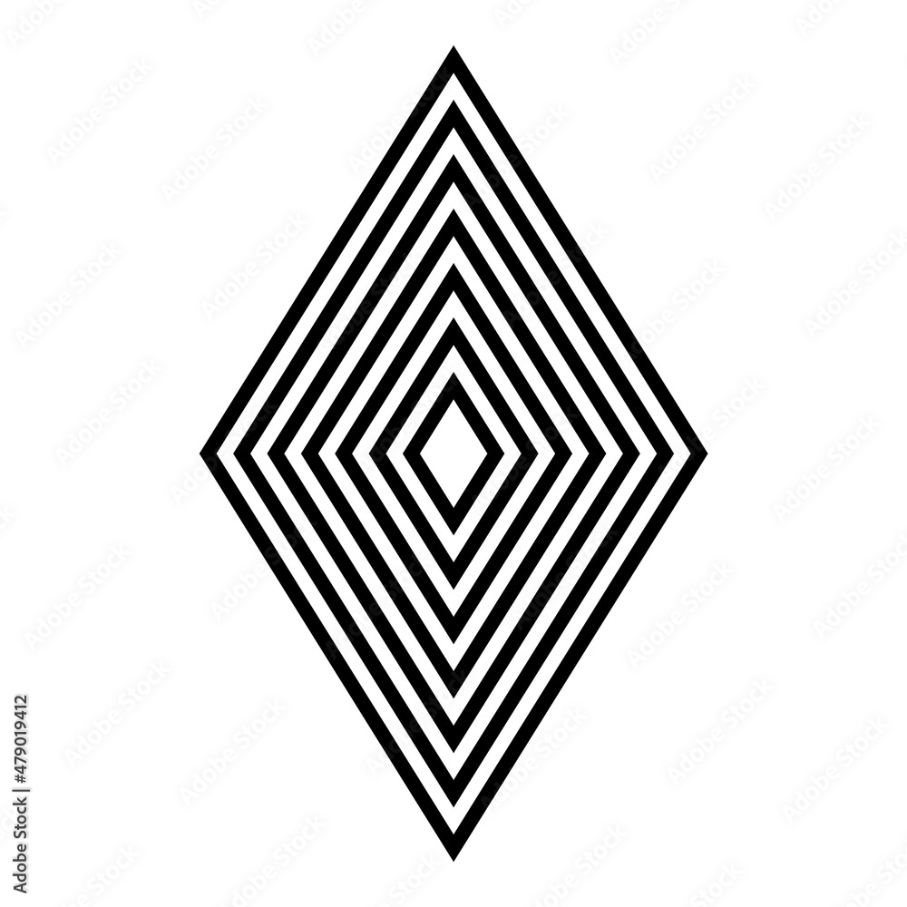Rhombus Flat Icon Isolated On White Background Rhombus Flat Icon Isolated On White Background