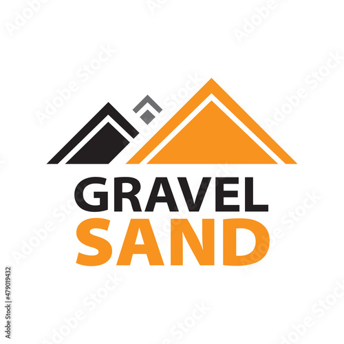 Vector logo of sand mining and trading