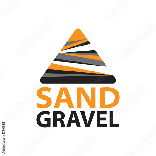 Vector logo of sand mining and trading