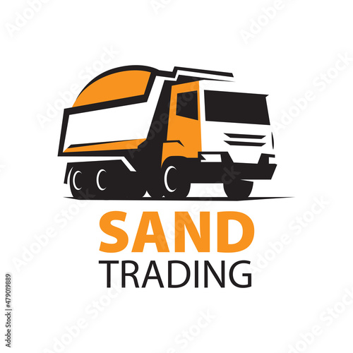 Vector logo of sand mining and trading