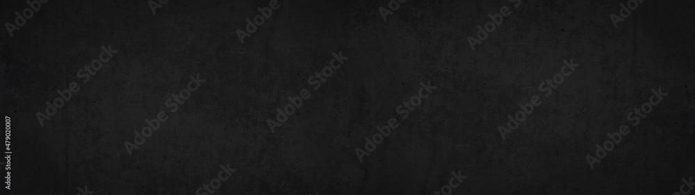 Black anthracite dark gray grey grunge stone concrete cement blackboard chalkboard wall floor texture background banner panorama - obrazy, fototapety, plakaty 