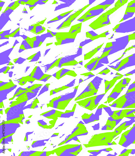 Fototapeta Naklejka Na Ścianę i Meble -  Abstract Hand Drawing Geometric Diagonal Camouflage Brush Strokes Seamless Vector Pattern Isolated Background
