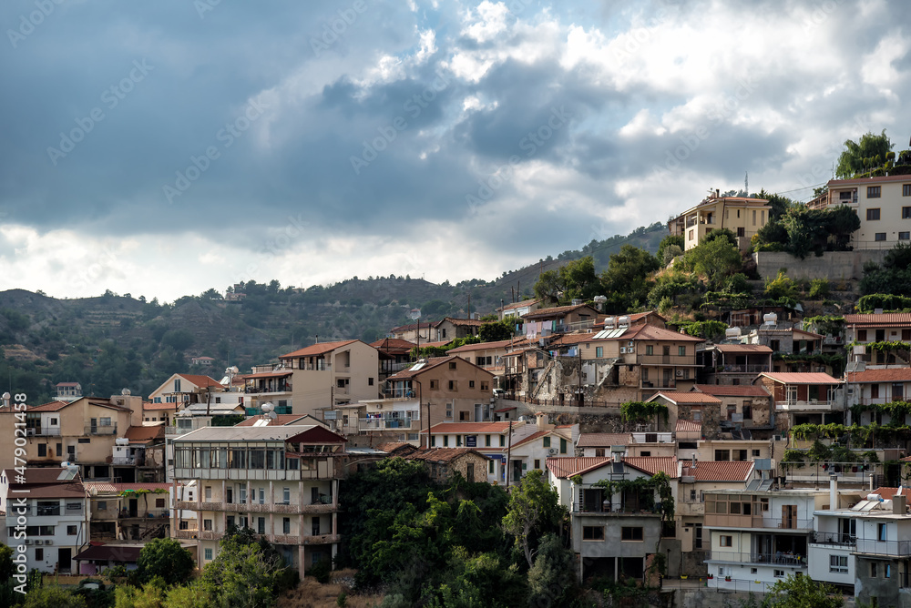 Obraz premium View of Agros village. Limassol District Cyprus