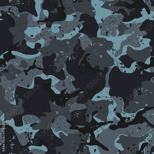Seamless camouflage pattern of spots. Modern camo. Military texture. Print on fabric and clothing. Vector illustration