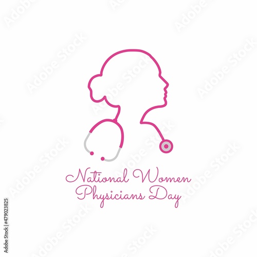 vector graphic of national women physicians day good for national women physicians day celebration. flat design. flyer design.flat illustration.