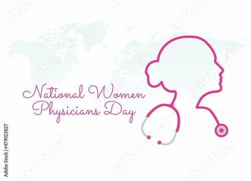 vector graphic of national women physicians day good for national women physicians day celebration. flat design. flyer design.flat illustration.