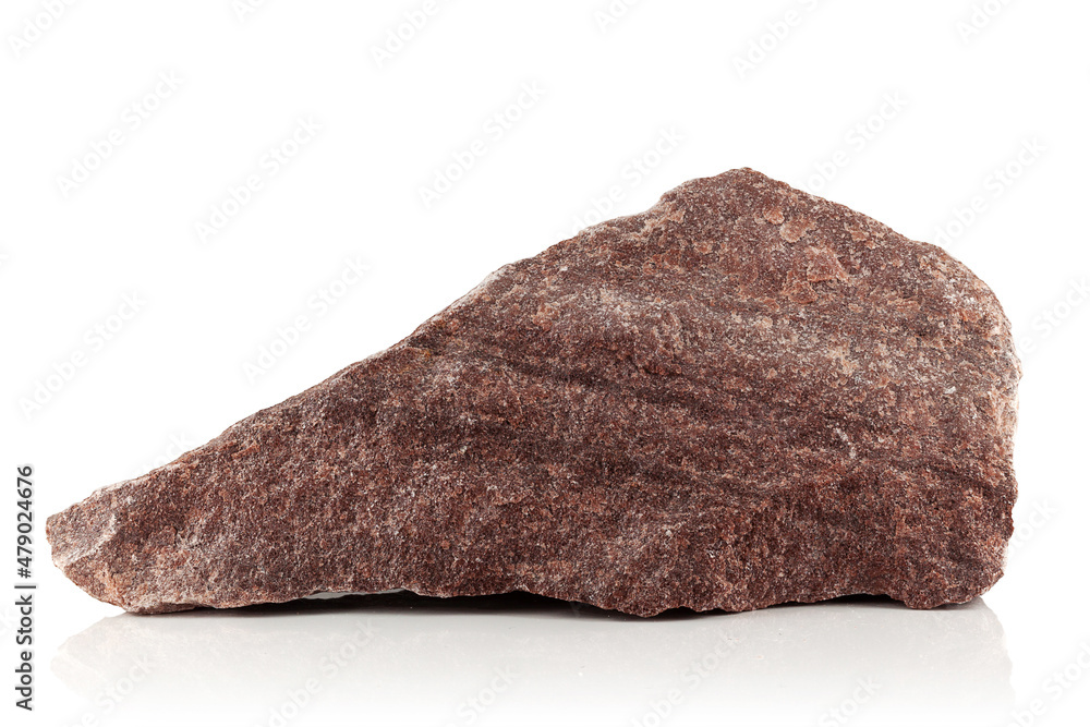 A stone, a fragment of crimson quartzite A stone, a fragment of crimson quartzite