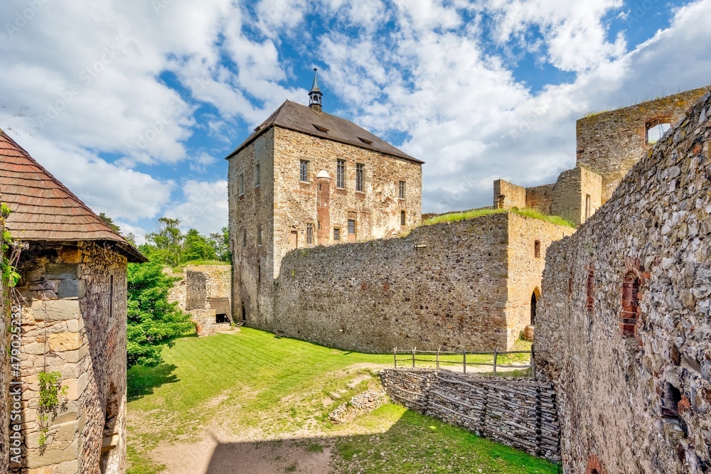 Ruin of Tocnik Castle. Old stronghold in Czech Republic.