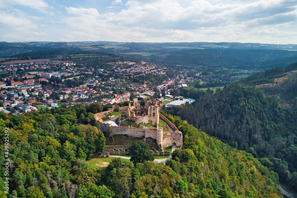 Ruins of Boskovice castle, south Moravia, Czech Republic.