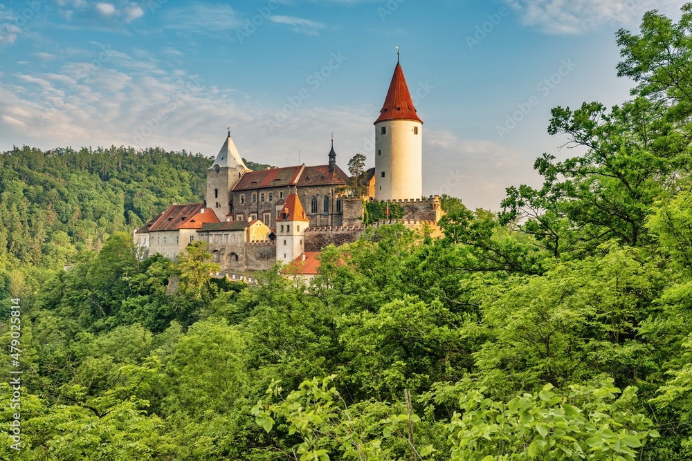 Gothic castle Krivoklat from 12th century is one of the oldest and most significant Castles in Czech Republic