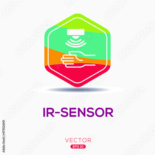 Creative (IR-sensor) Icon, Vector sign.