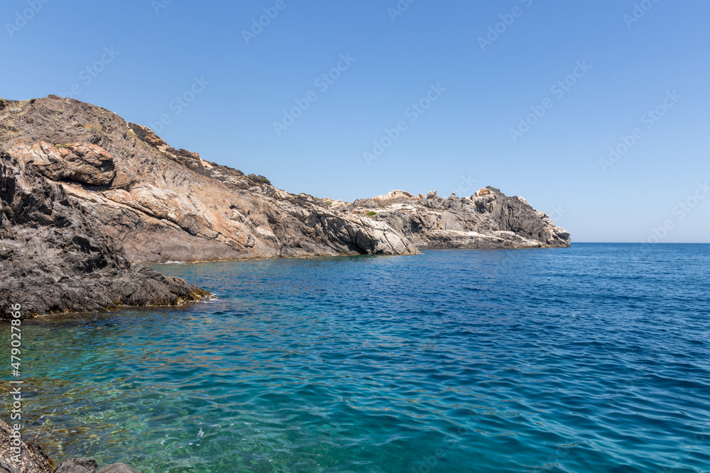 Fototapeta premium landscape of cap de creus on the spanish costa brava a sunny day