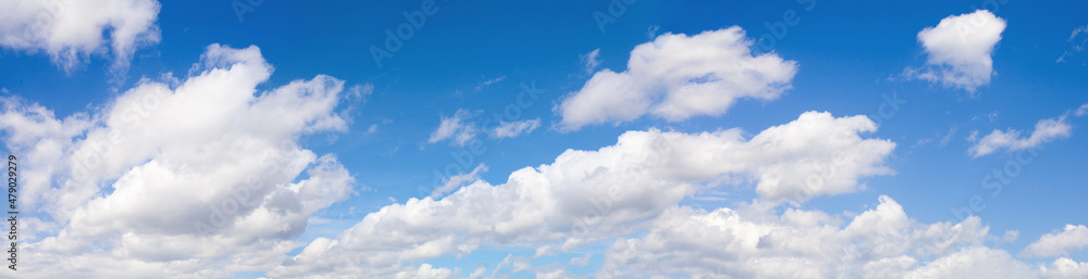 Fototapeta premium White clouds on blue sky background.
