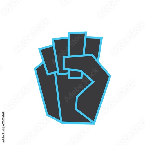 punch hand icon vector illustration design template