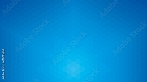 Deep Blue Webpage or Business Presentation Abstract Background with Copyspace. HD 16x9 Wide Screen Hexagonal Vector Pattern. No Transparents, No Gradients, Full Editable.