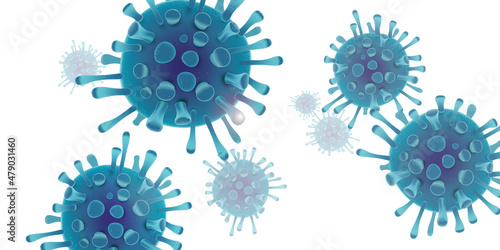 Covid 19 design banner - coronavirus sars cov 2 - blue design