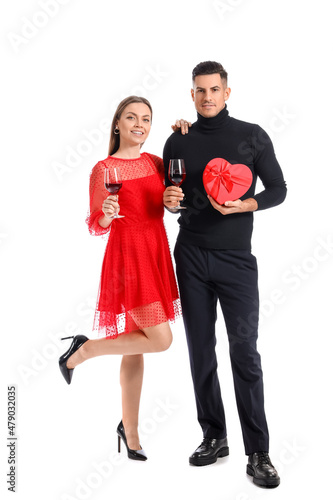 Happy young couple with gif...