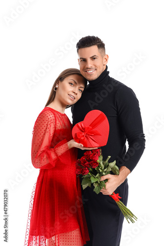 Happy young couple with gif...