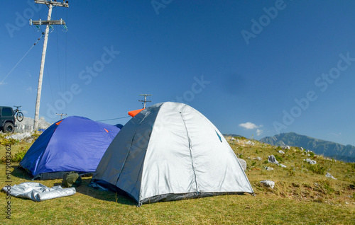 tent tents mountain camping in theodoriana village greece