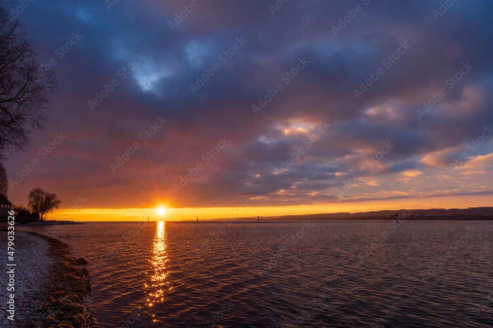 Obraz premium Konstanz Bodensee im Winter