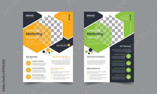 brochure flyer annual report leaflet template layout design