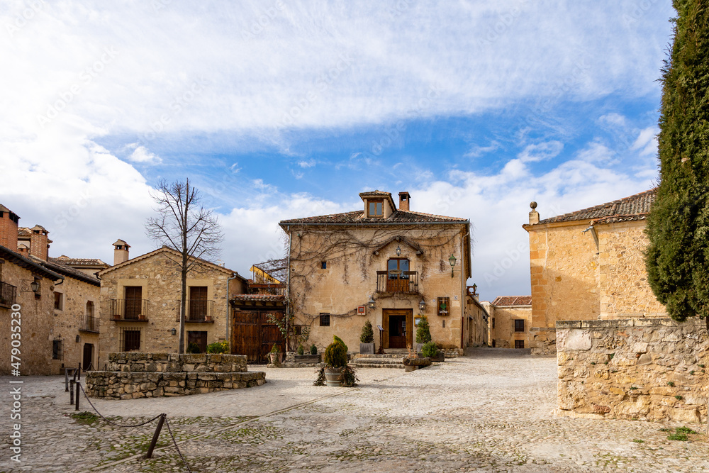 details of the historic buildings of the city of Pedraza in the province of Segovia