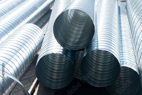Aluminium air tubes  ventilation system equipment  ventilation pipes of an air condition  air pipe