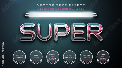 Super Light - Editable Text Effect, Font Style