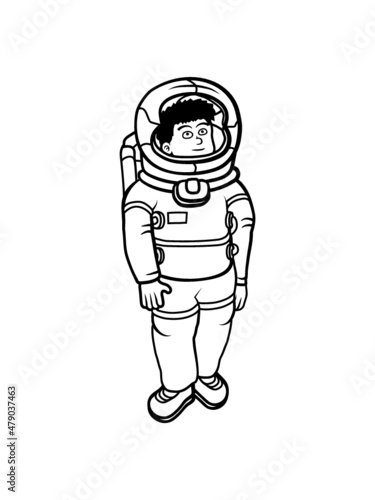 Weltall Stehender Astronaut 