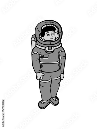 Stehender Astronaut Weltall 