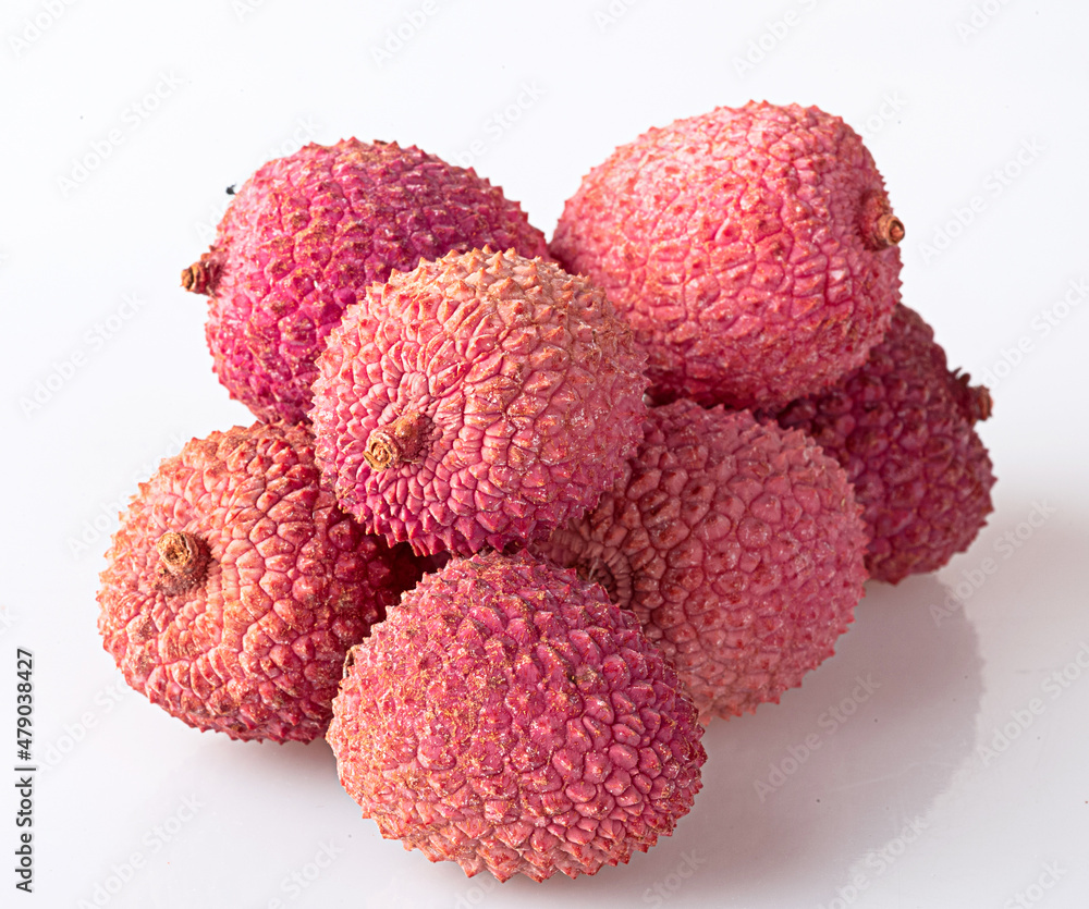 Lychees isolated on a white background Lychees isolated on a white background