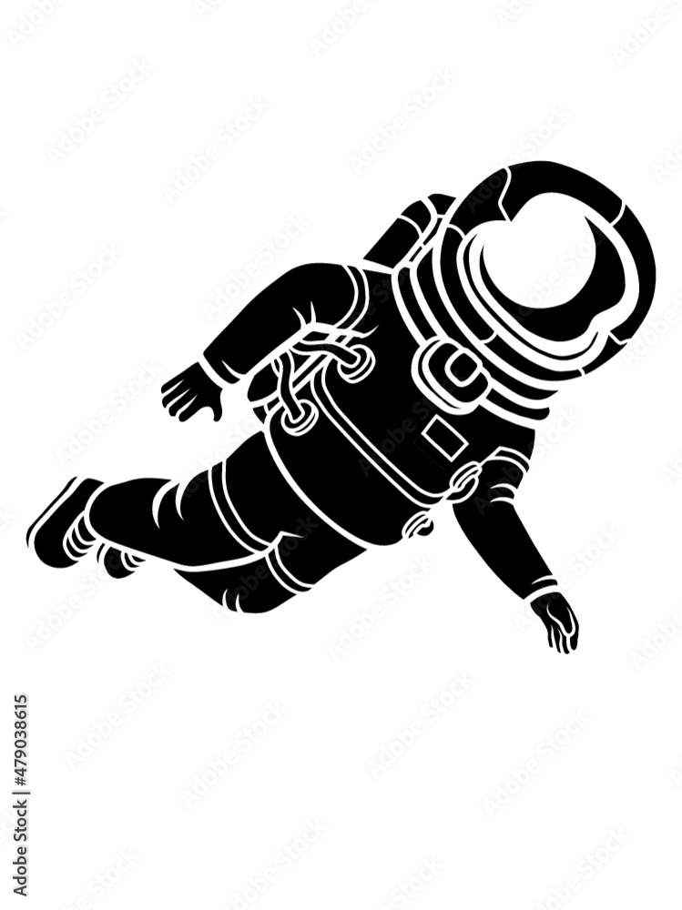 Silhouette Astronaut Weltall 