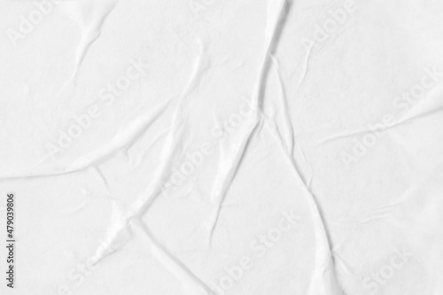 white crumpled and creased paper poster texture background
