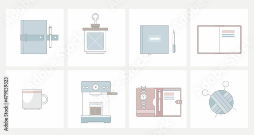 Hygge Hobby icon set