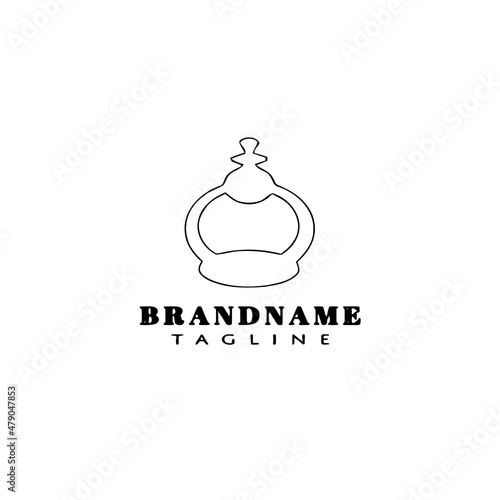 door knocker logo cartoon icon design template black isolated vector illustration