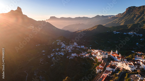 The town of Tejeda in Gran Canaria Island photo