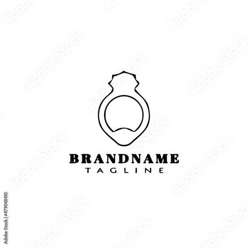 door knocker logo cartoon icon design template black isolated vector illustration