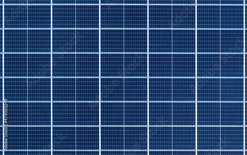 Solar power plant panels. Texture. Top view.