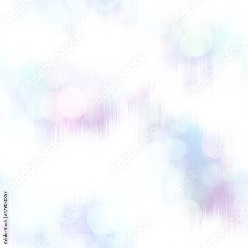 Seamless pale pastel tie dye bokeh texture. Soft tone on tone summer repeat background with washed out sun bleached ink dyed effect. 