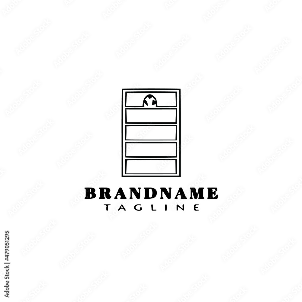 cabinet logo cartoon icon template black isolated vector illustration cabinet logo cartoon icon template black isolated vector illustration