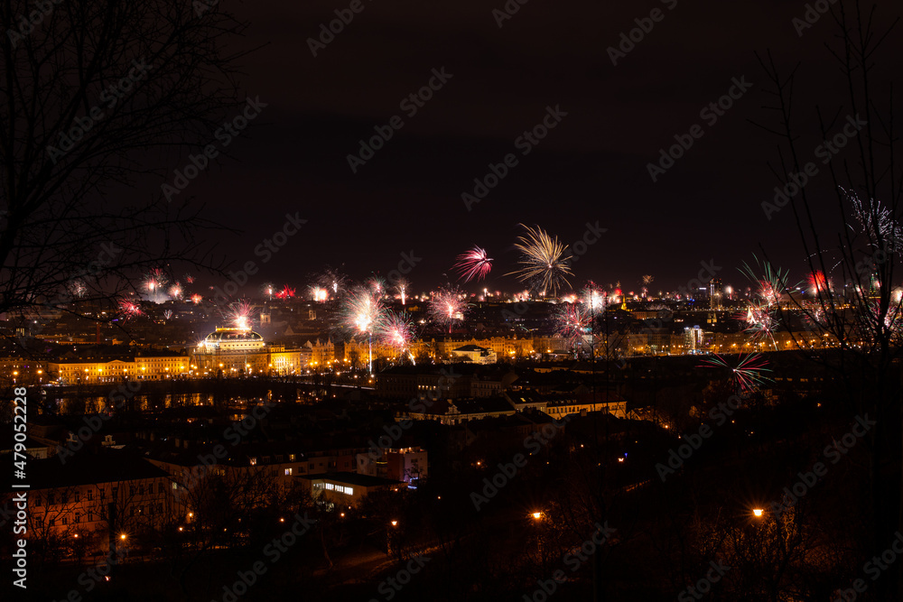 Silvester Feuerwerk in Praha 