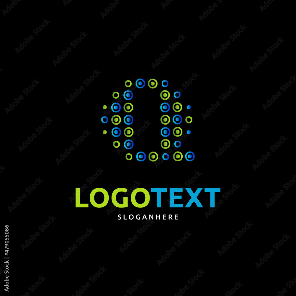 Letter Q logo. Q letter dot logo icon design Letter Q logo. Q letter dot logo icon design