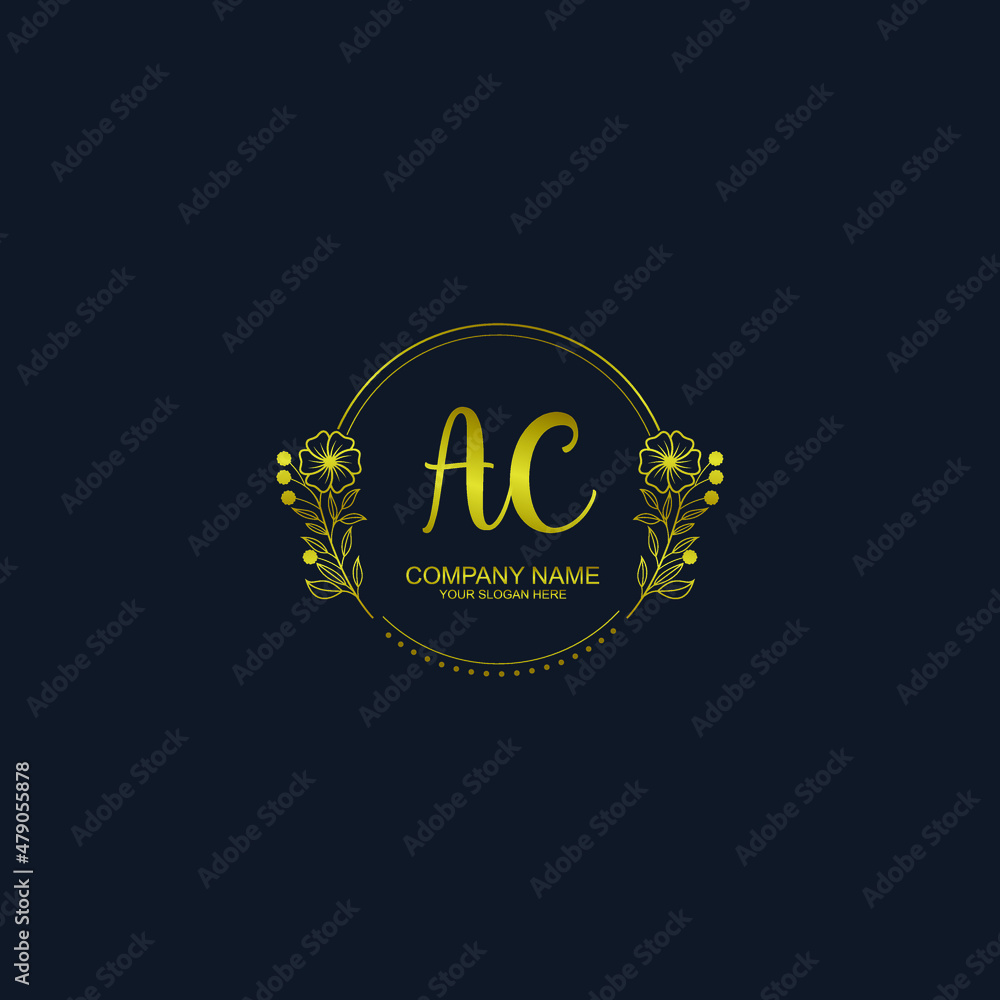 AC initial hand drawn wedding monogram logos AC initial hand drawn wedding monogram logos