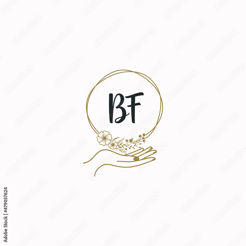 BF initial hand drawn wedding monogram logos BF initial hand drawn wedding monogram logos