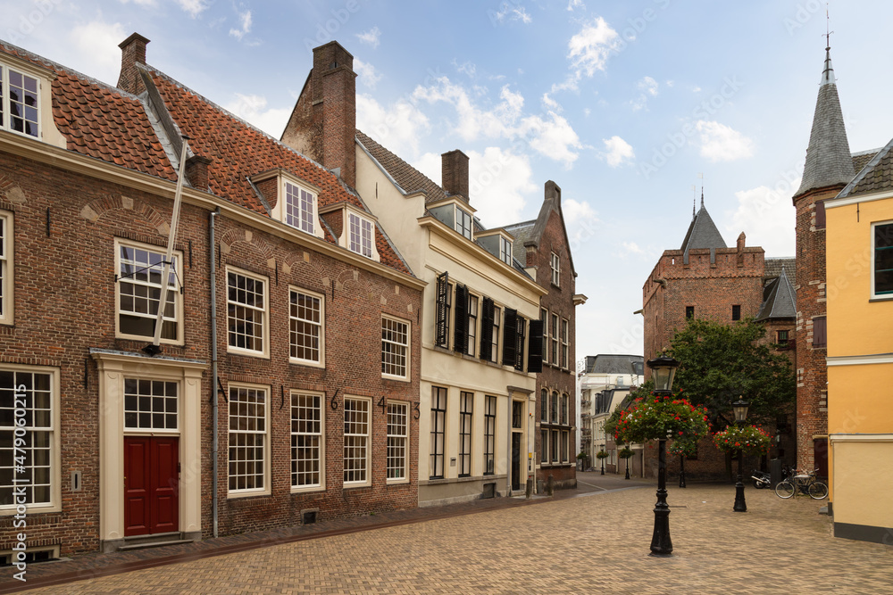 Medieval street in the center of Utrecht in the Netherlands.