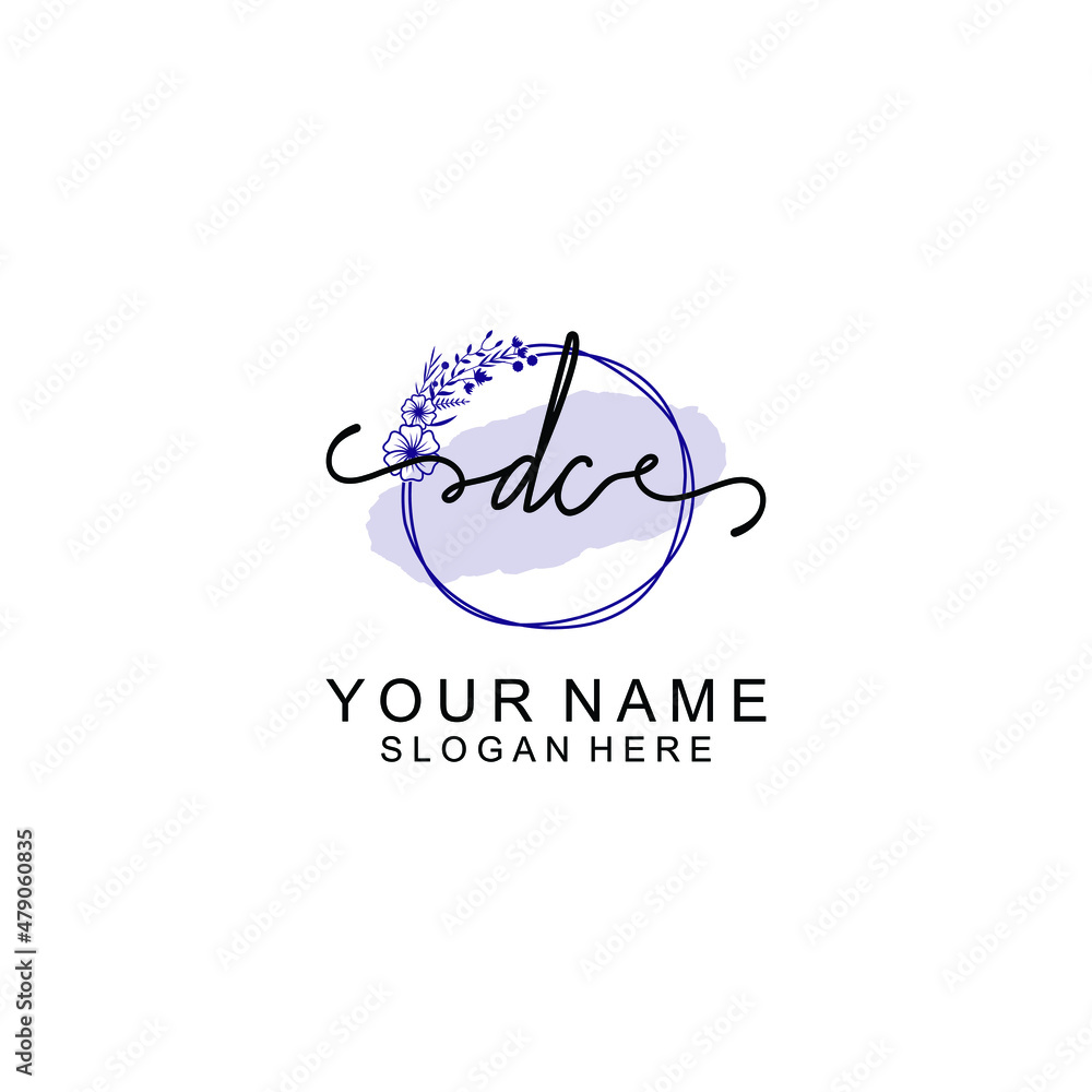 Initial DC beauty monogram and elegant logo design handwriting logo of initial signature Initial DC beauty monogram and elegant logo design handwriting logo of initial signature