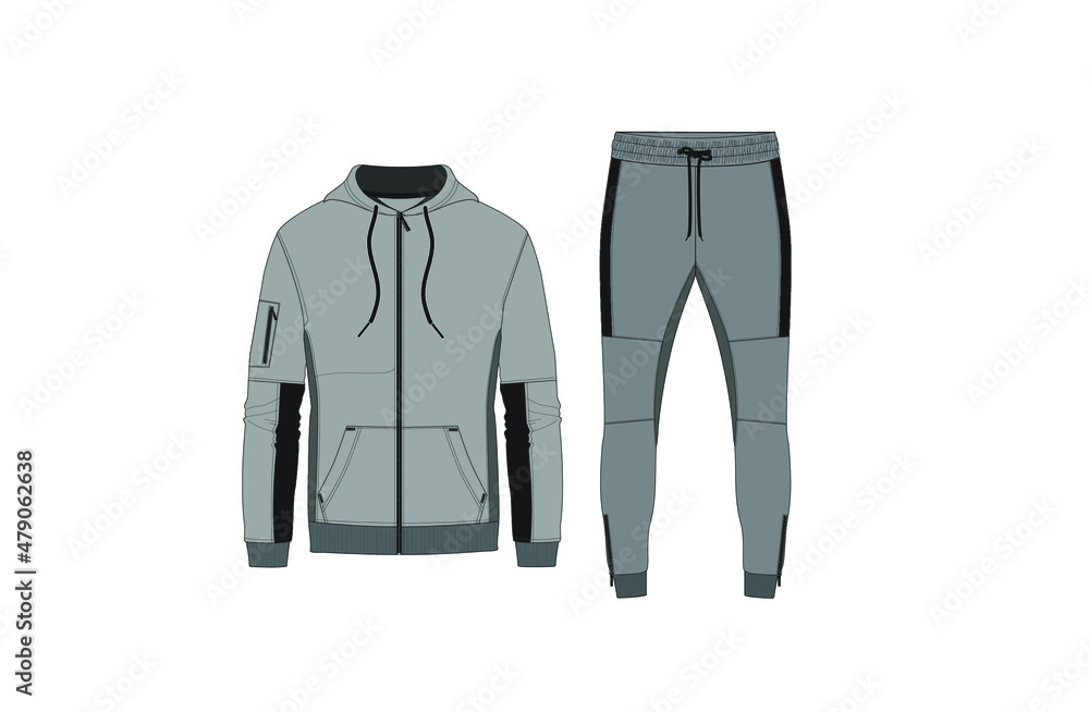 Illustration of a Gents Tracksuit Illustration of a Gents Tracksuit