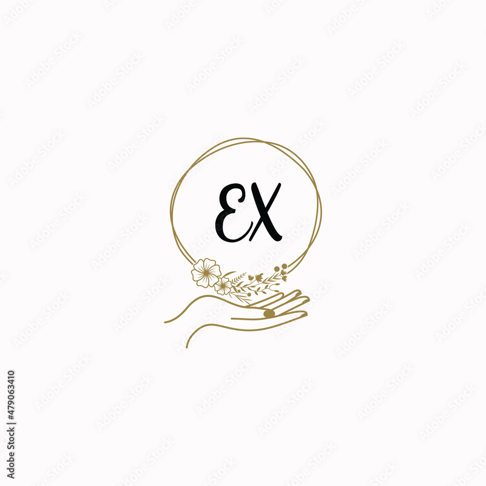 EX initial hand drawn wedding monogram logos EX initial hand drawn wedding monogram logos