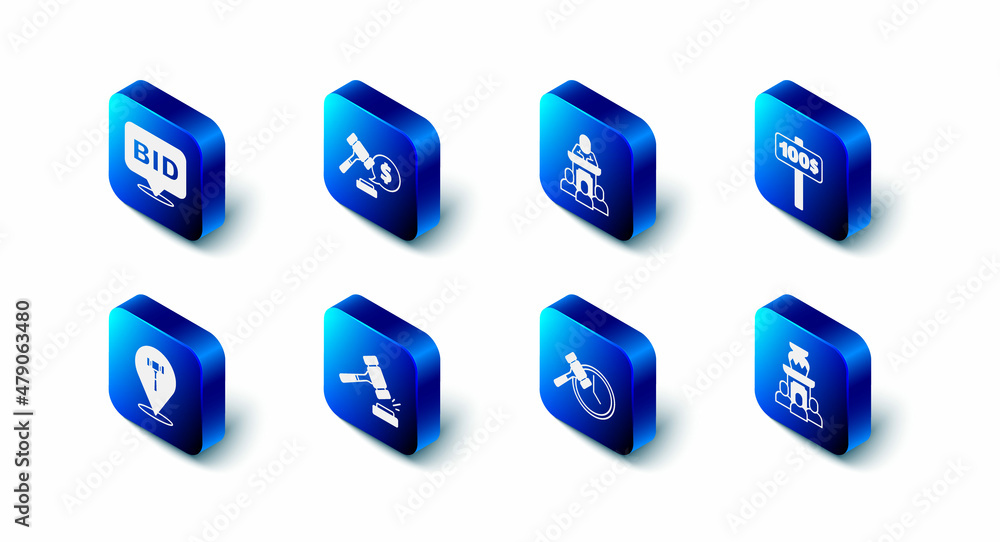 Set Auction hammer price, auctioneer sells, Hand holding paddle, ancient vase, and Bid icon. Vector Set Auction hammer price, auctioneer sells, Hand holding paddle, ancient vase, and Bid icon. Vector